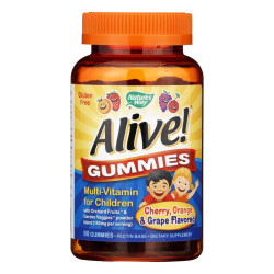 Nature's Way - Alive! Gummies Multi-vitamin For Children - Cherry Grape And Orange - 90 Gummies