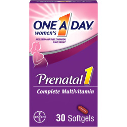 One A Day Women's Prenatal Multivitamin with Folic Acid;  DHA and Iron;  30 Count
