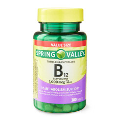 Spring Valley Vitamin B12 Timed-Release Tablets Dietary Supplement;  1000 mcg;  300 Count