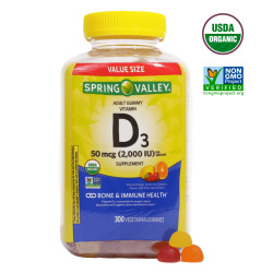 Spring Valley Vitamin D3 Gummies;  50 mcg;  300 Count