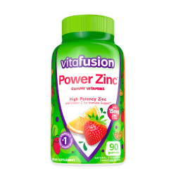 Vitafusion Power Zinc Gummy Vitamins;  Strawberry Tangerine Flavored;  90 Count