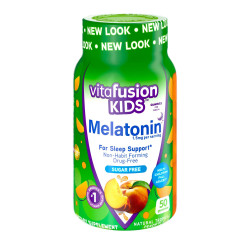 Vitafusion Kids Melatonin Gummy;  Tropical Peach Flavored;  Sleep Support Supplements;  50 Count