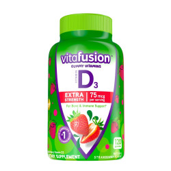 Vitafusion Extra Strength Vitamin D3 Gummy Vitamins;  Strawberry Flavored;  120 Count