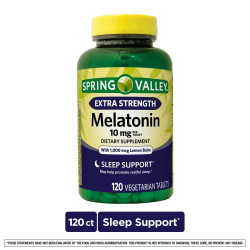 Spring Valley Extra Strength Melatonin Tablets Dietary Supplement;  10 mg;  120 Count
