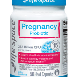 Life-Space Pregnancy Probiotic Supplement for Mom and Baby to Support Digestive;  Immune and Vaginal Health;  Contains Lactobacillus crispatus and rhamnosus HN001;  Gluten and Dairy Free - 50 Capsules