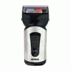 Optimus 50040 Curve Rechargeable Double Blade Wet-dry Mens Shaver  Black-silver